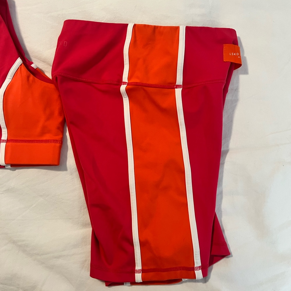 LSKD Women's Red-Pink Sports Bra by - Picture 7 of 8